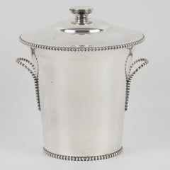 1940s French Art Deco Silver Plate Ice Bucket