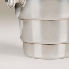 1940s French Art Deco silver plated ice bucket wine/champagne cooler