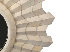 1940s French Art Deco Sunburst Mirror