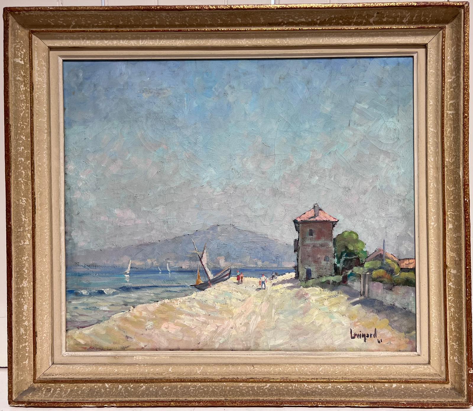 The Beach at Martigues, South of France
French artist, signed and dated 1941
signed oil painting on canvas, framed
framed: 22.5 x 26 inches
canvas: 19 x 22 inches
provenance: private collection, Provence, France
condition: very good and sound