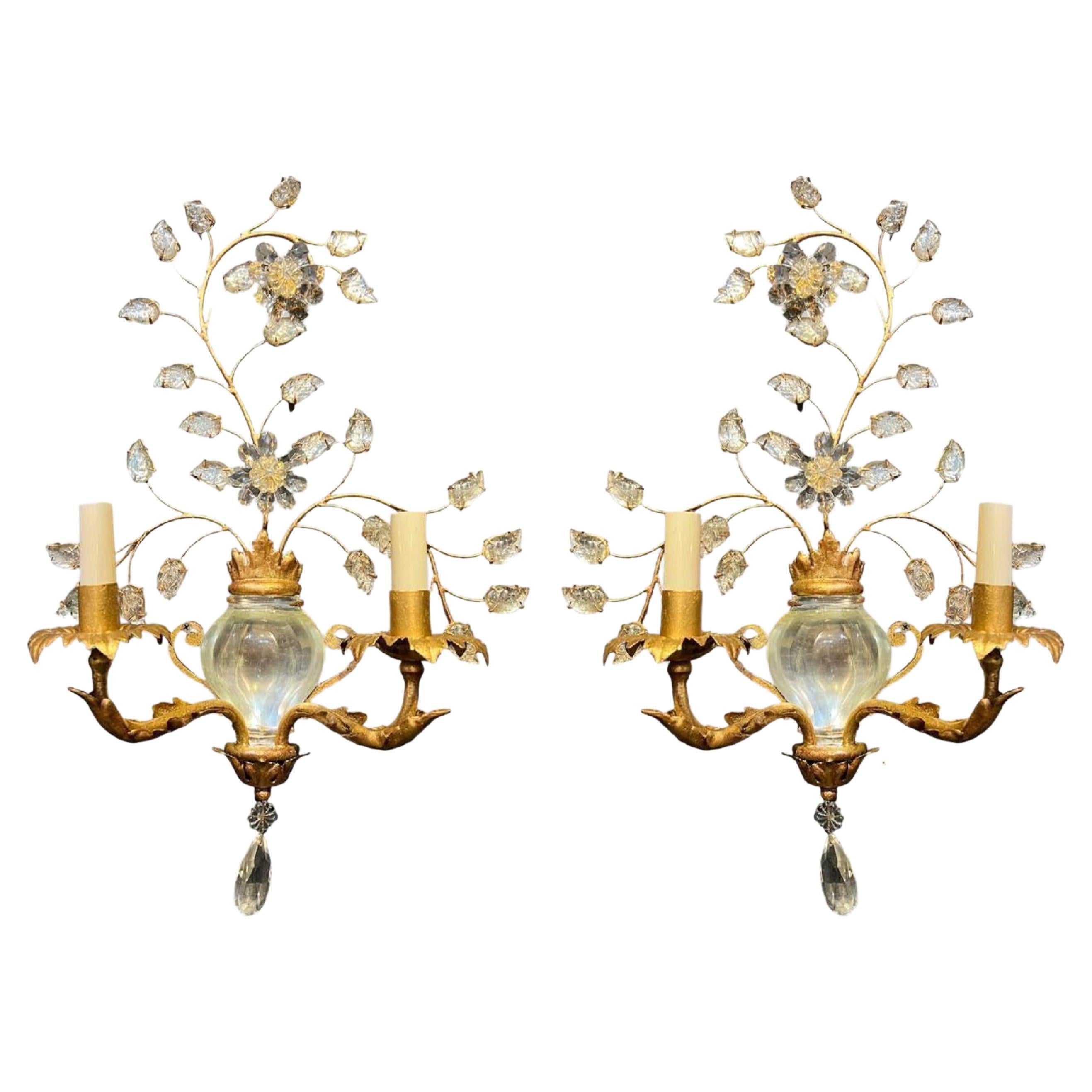 1940’s French Bagues Sconces For Sale