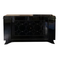 1940's French Black Oak Credenza