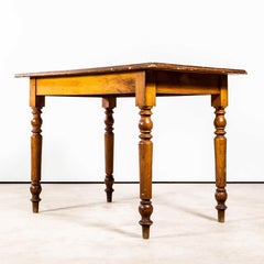 1940's French Bobbin Leg Honey Fruitwood Kitchen Dining Table