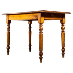 1940's French Bobbin Leg Honey Fruitwood Kitchen Dining Table