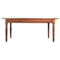 1940’s French Bobbin Leg Mid Oak Kitchen Dining Table