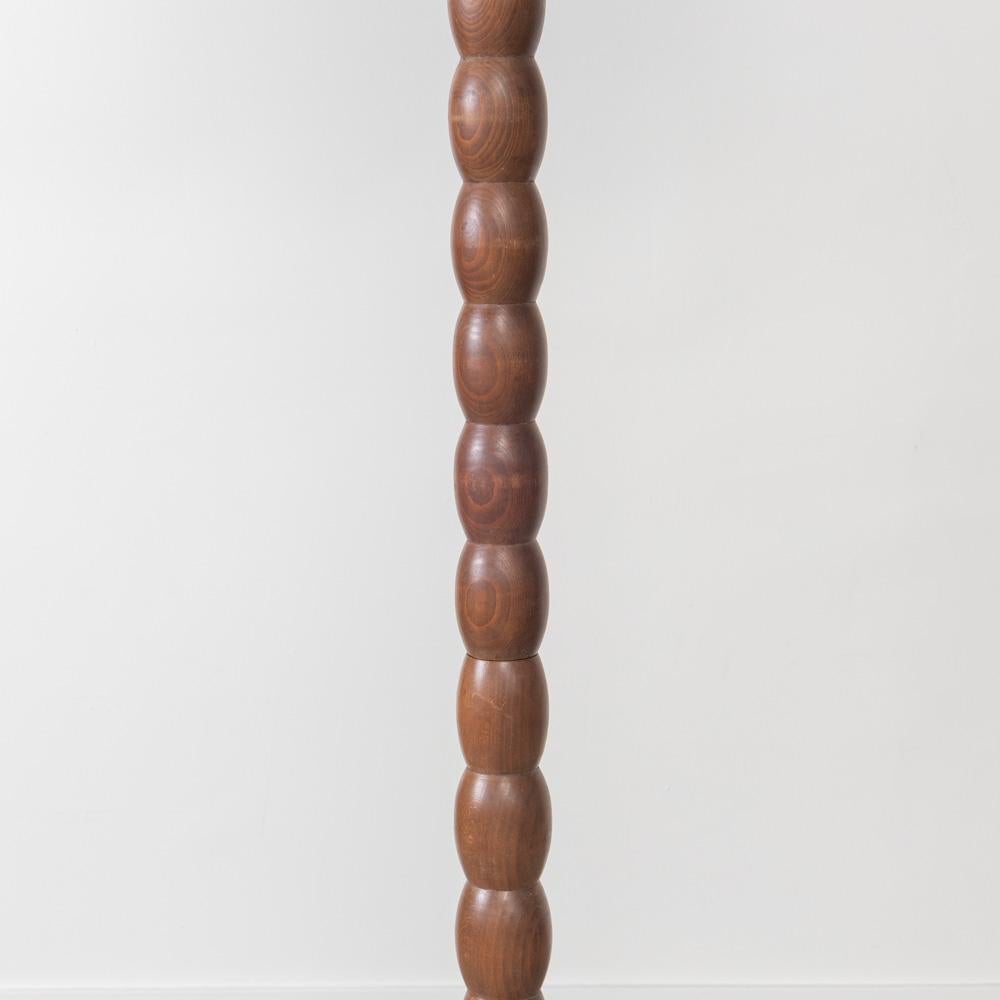 1940s French Bobbin Wood Floor Lamp For Sale 4