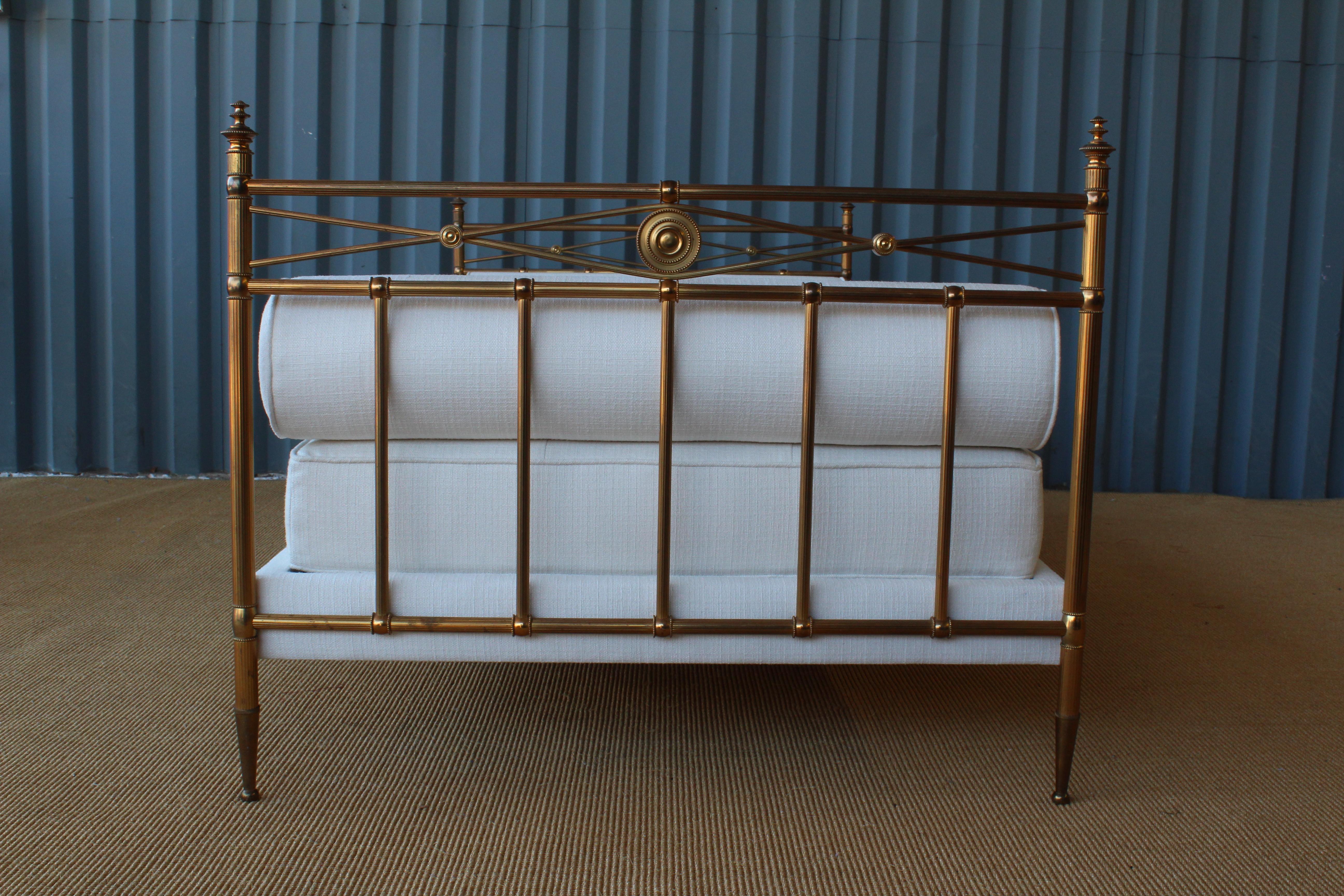 1940s French Brass Daybed in the Style of Maison Jansen. 7