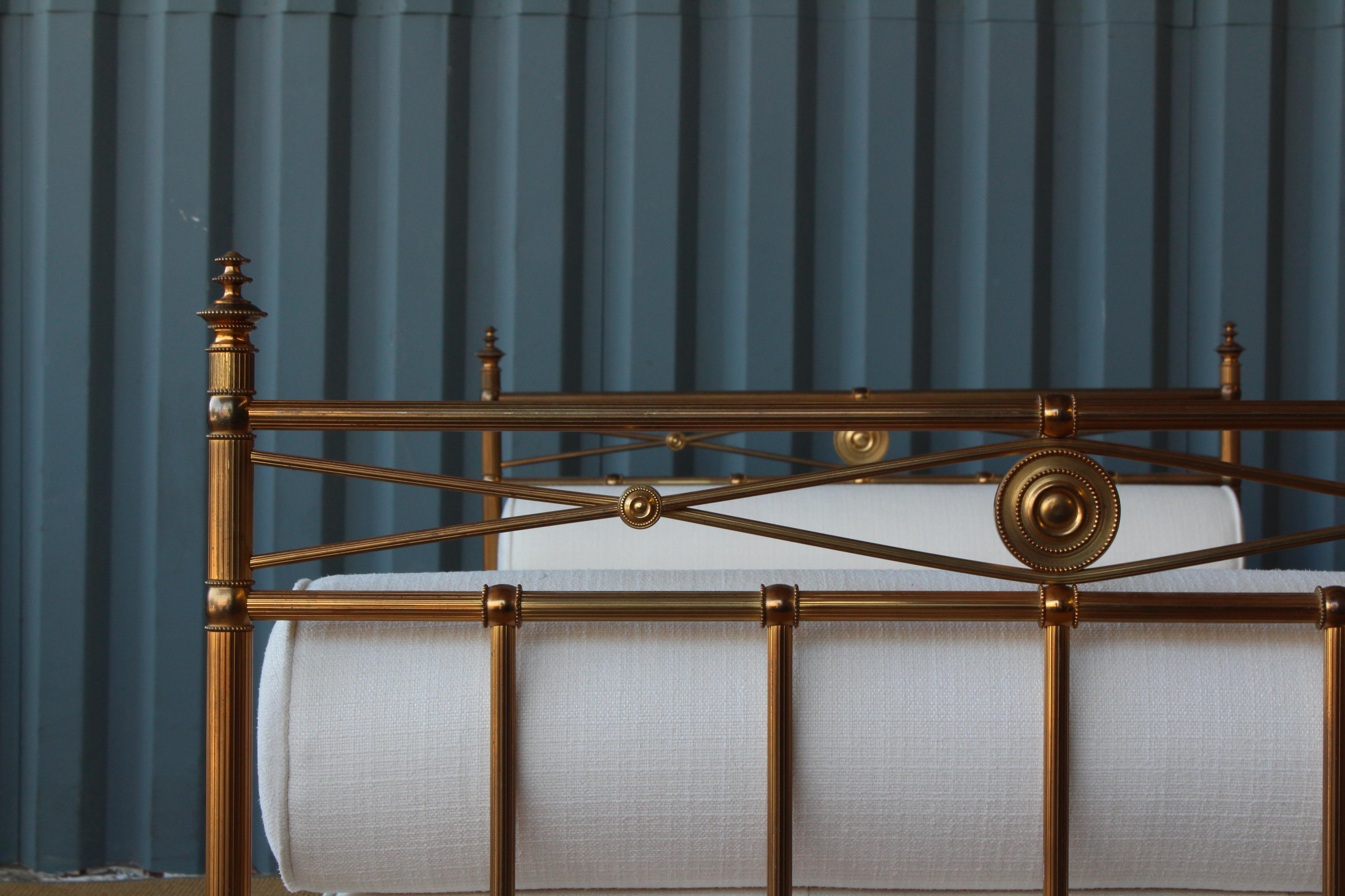 1940s French Brass Daybed in the Style of Maison Jansen. 8