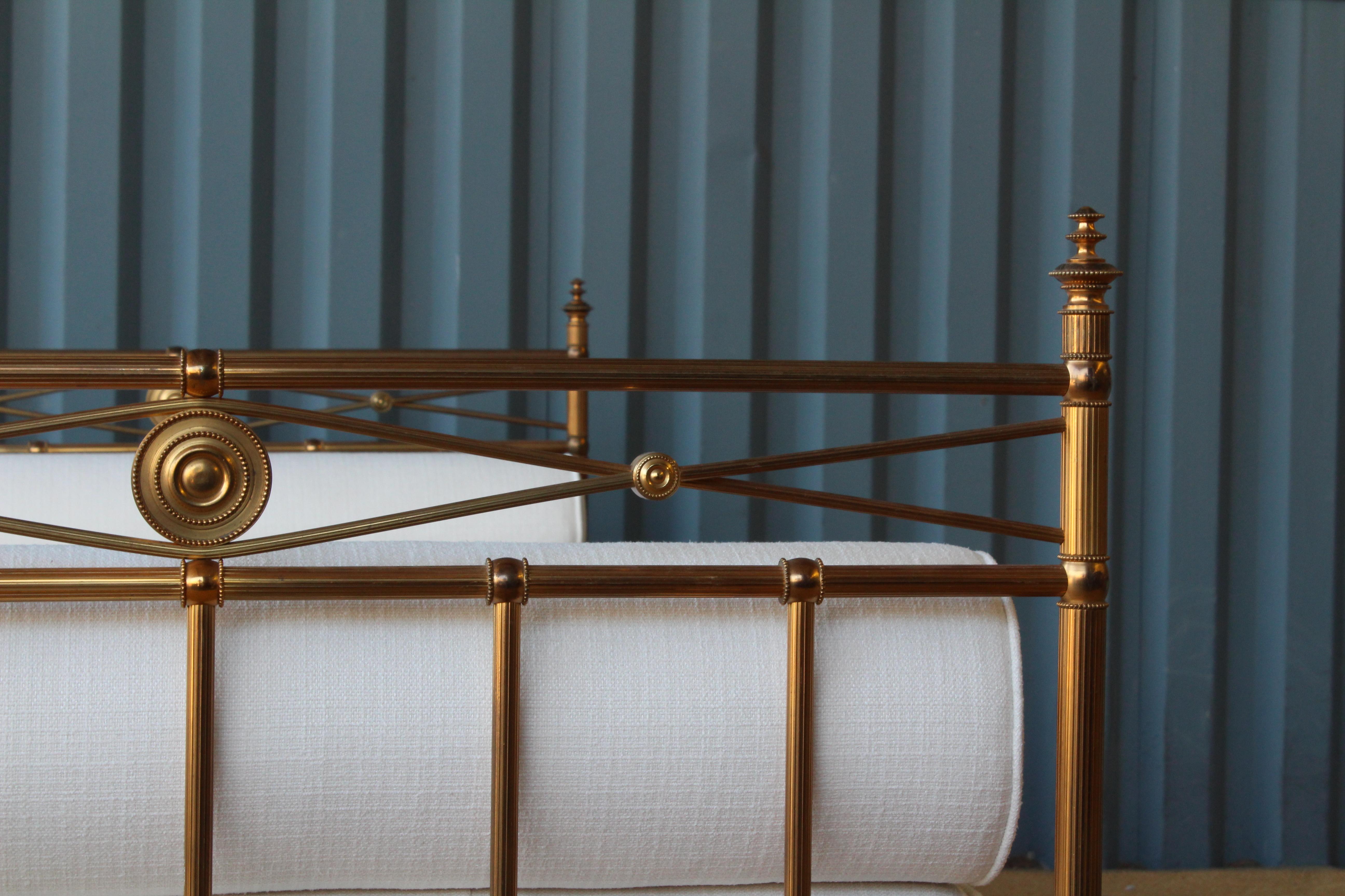 1940s French Brass Daybed in the Style of Maison Jansen. 9