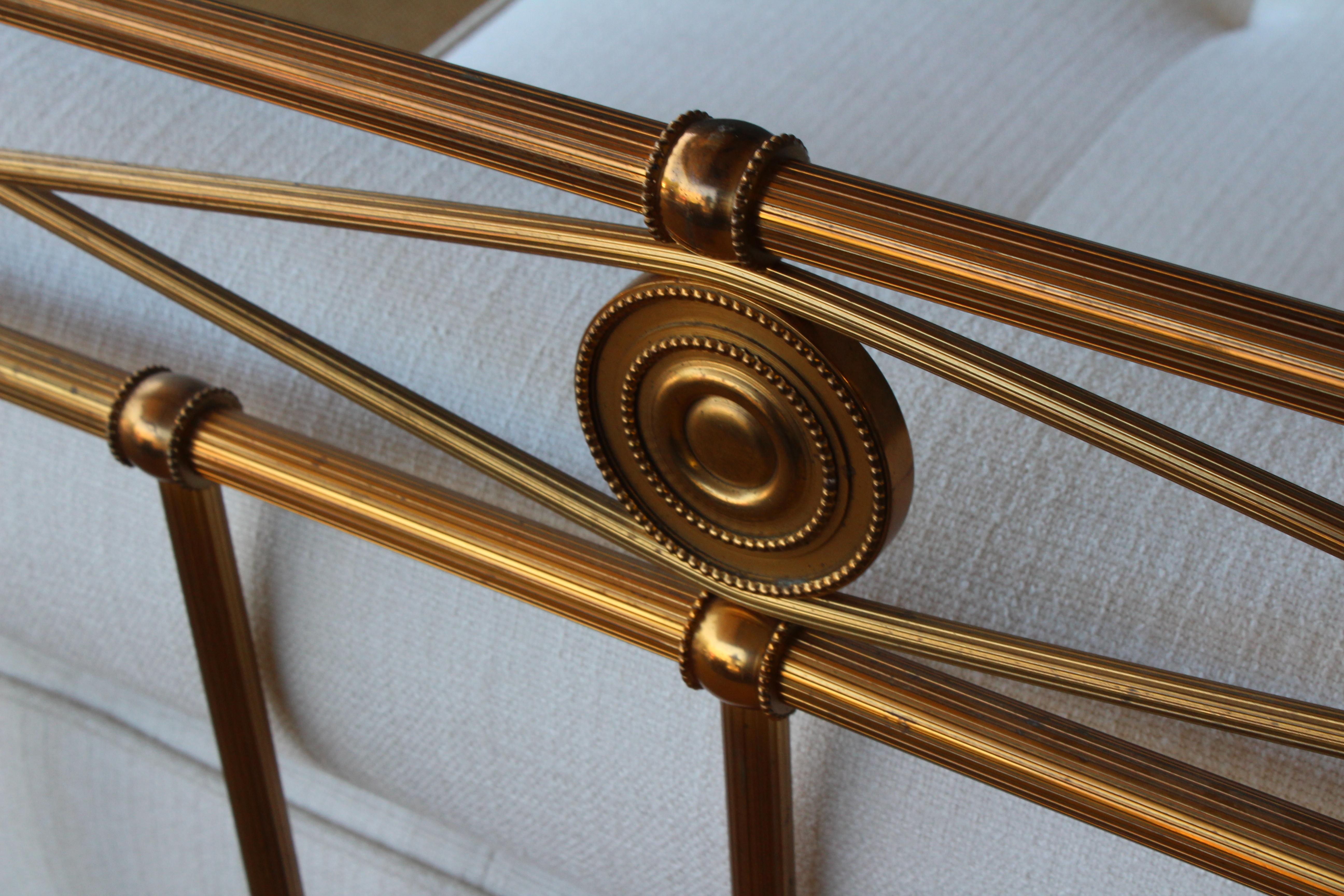 1940s French Brass Daybed in the Style of Maison Jansen. 11