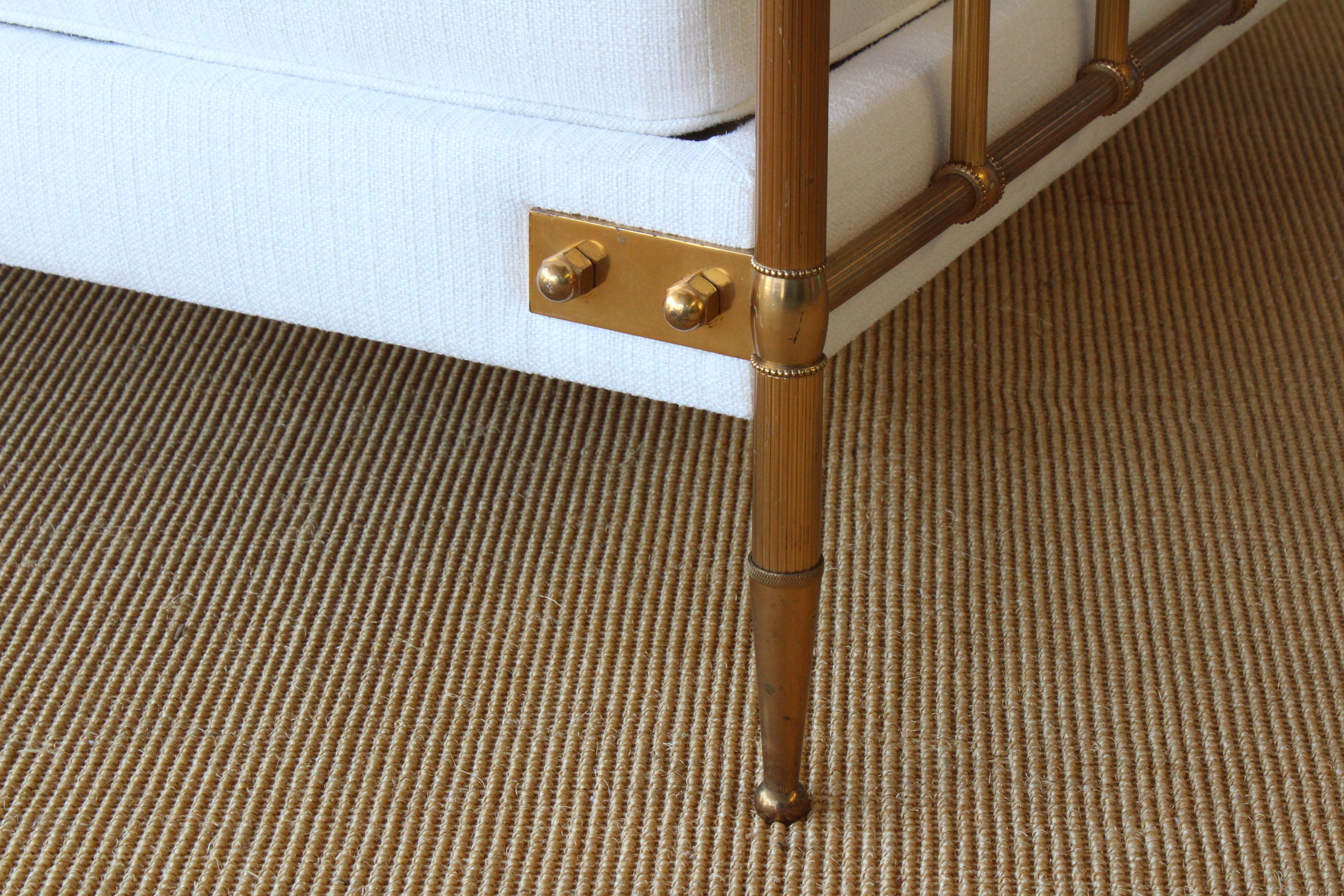 1940s French Brass Daybed in the Style of Maison Jansen. In Excellent Condition In Los Angeles, CA