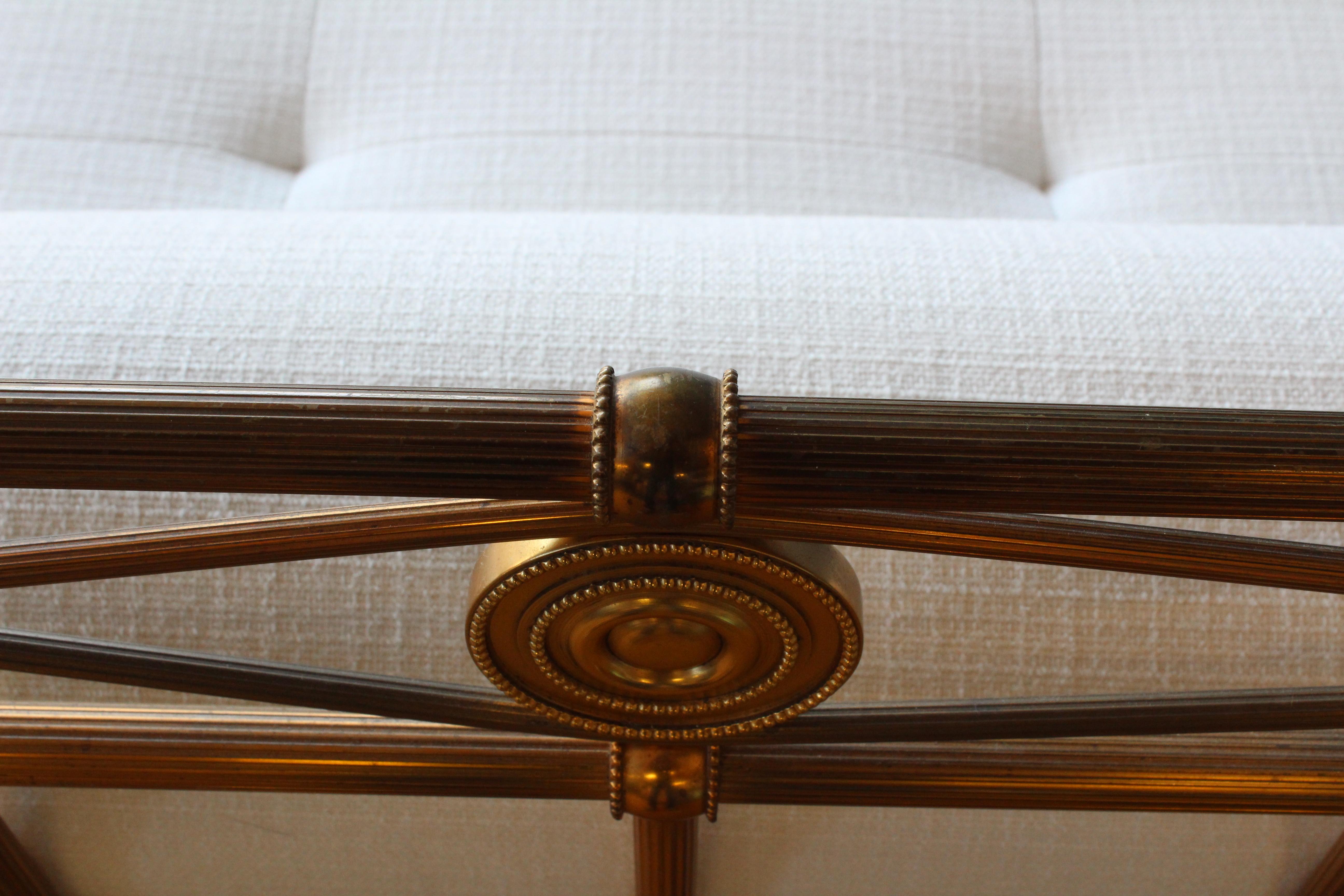 1940s French Brass Daybed in the Style of Maison Jansen. 3