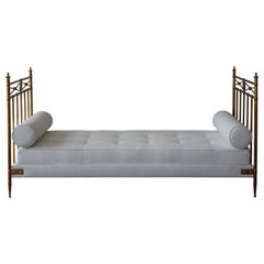 1940s French Brass Daybed in the Style of Maison Jansen