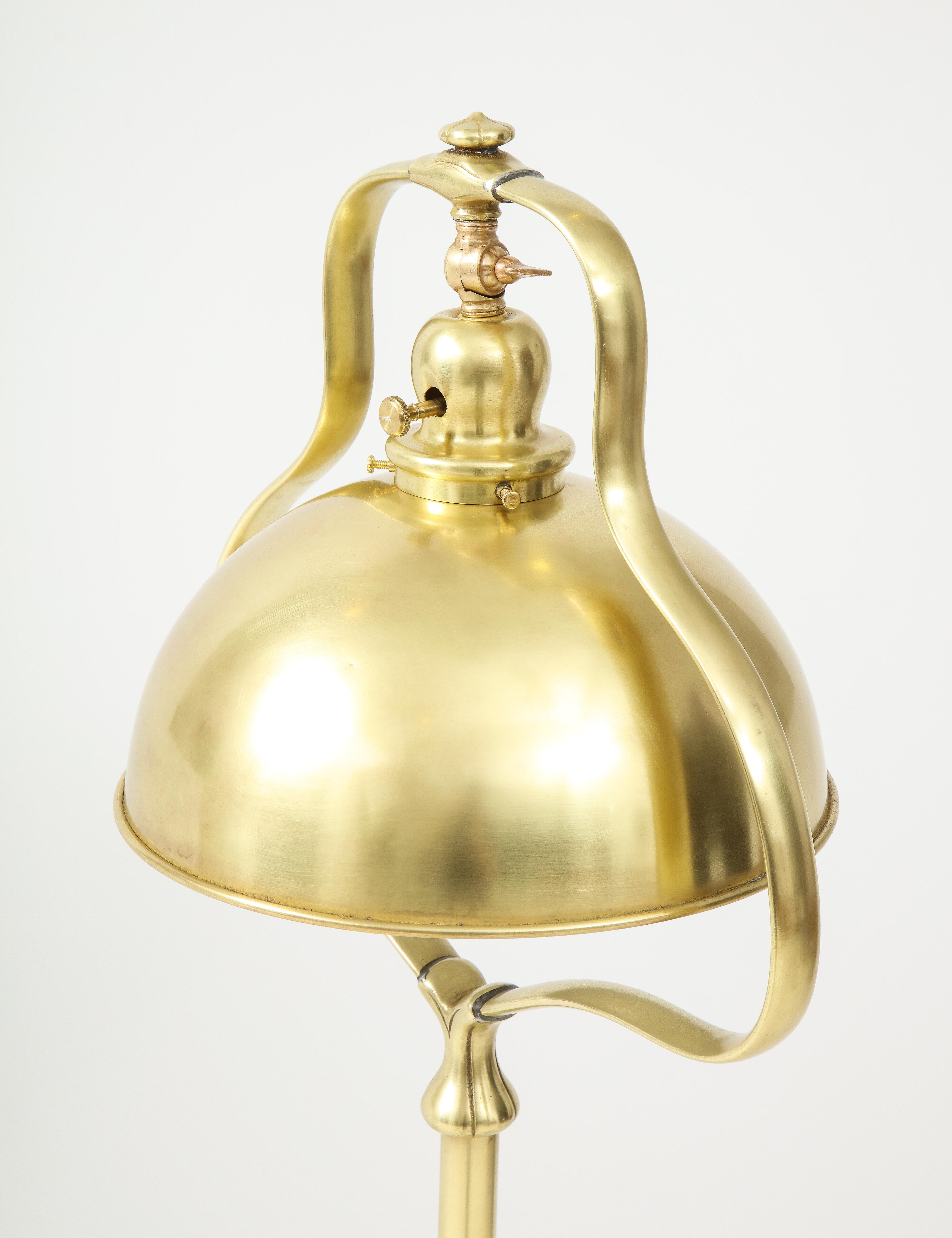 1940s French Brass Floor Lamp 4