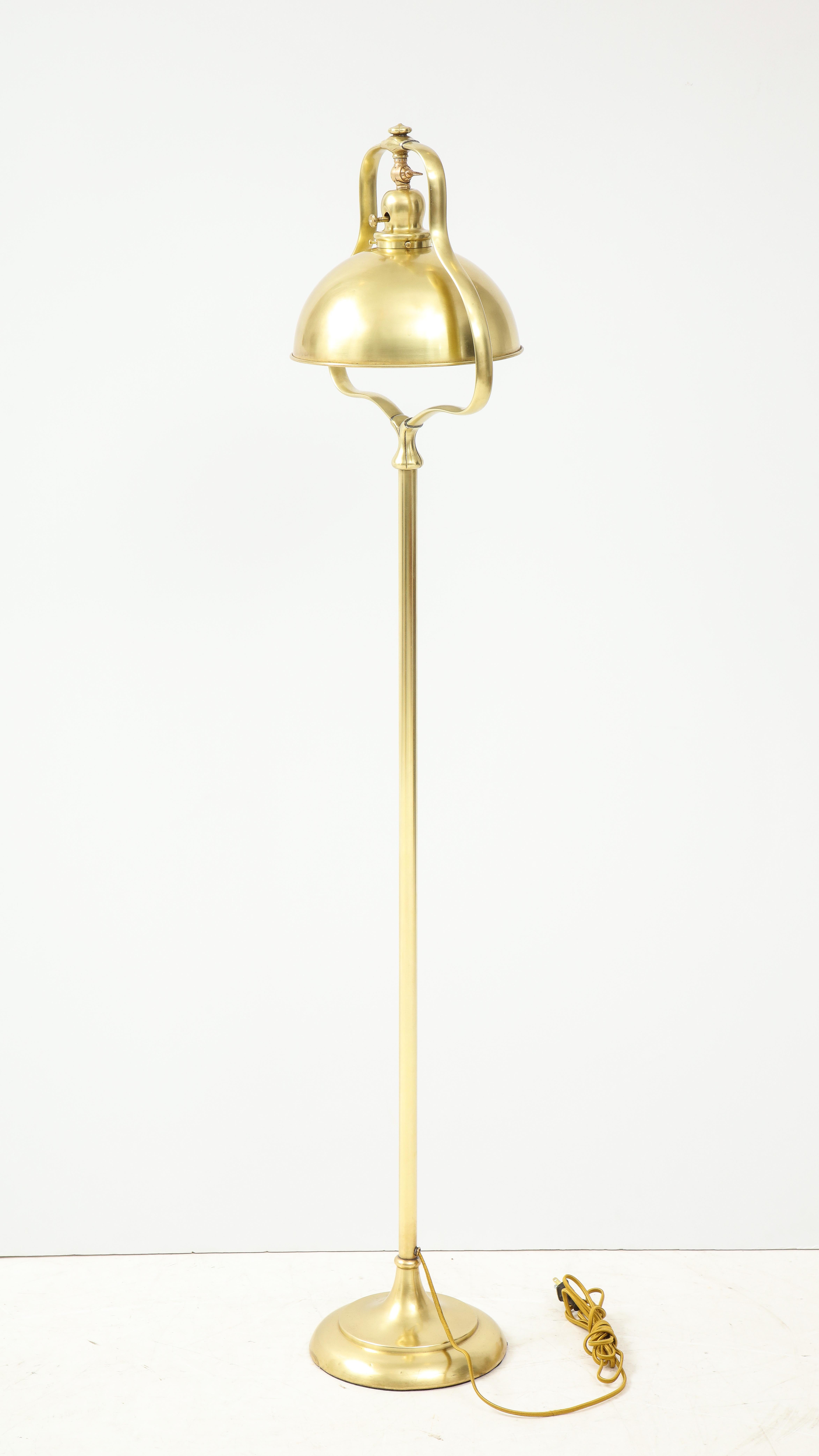 1940s French Brass Floor Lamp 5