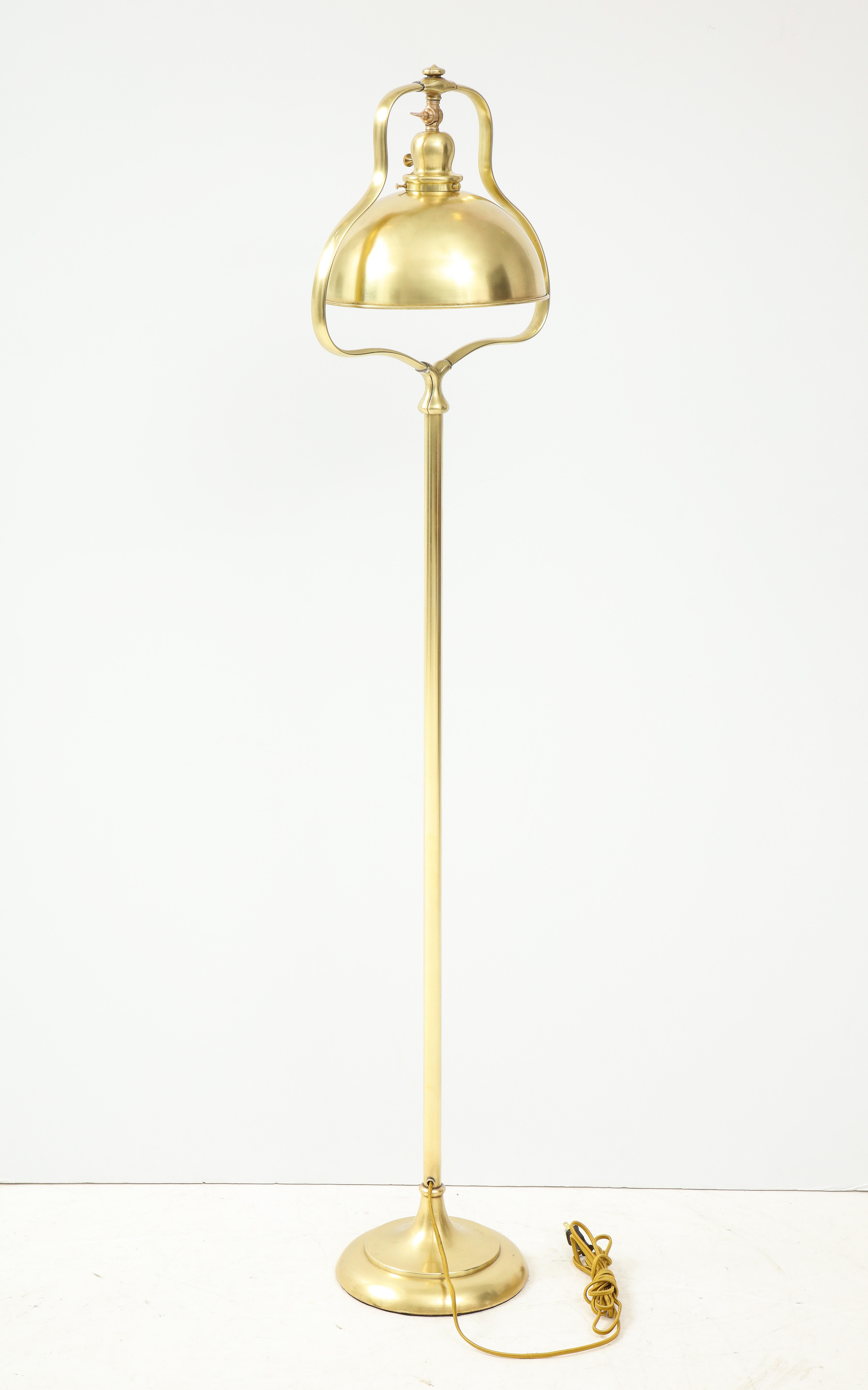 1940s French Brass Floor Lamp 7
