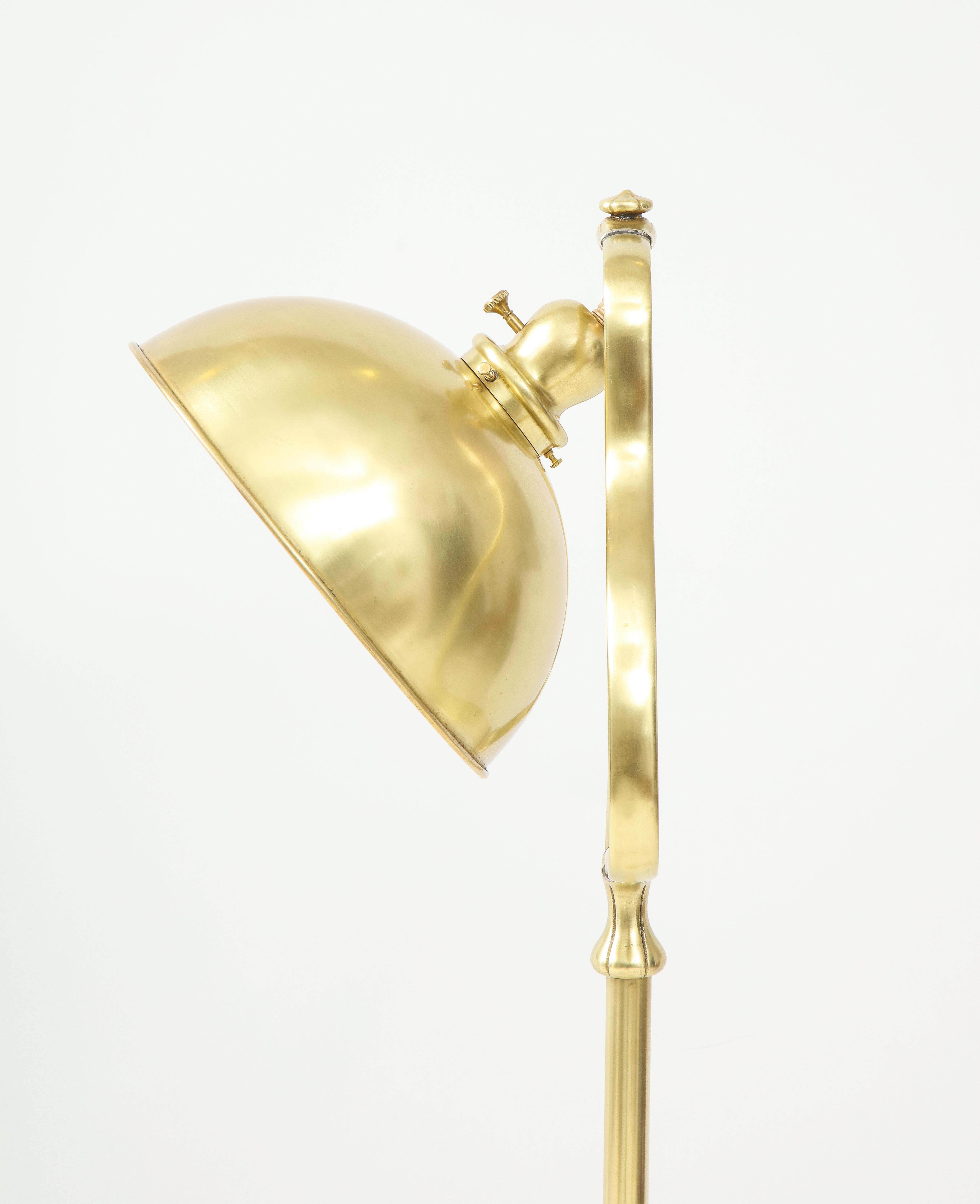 1940s French Brass Floor Lamp 8