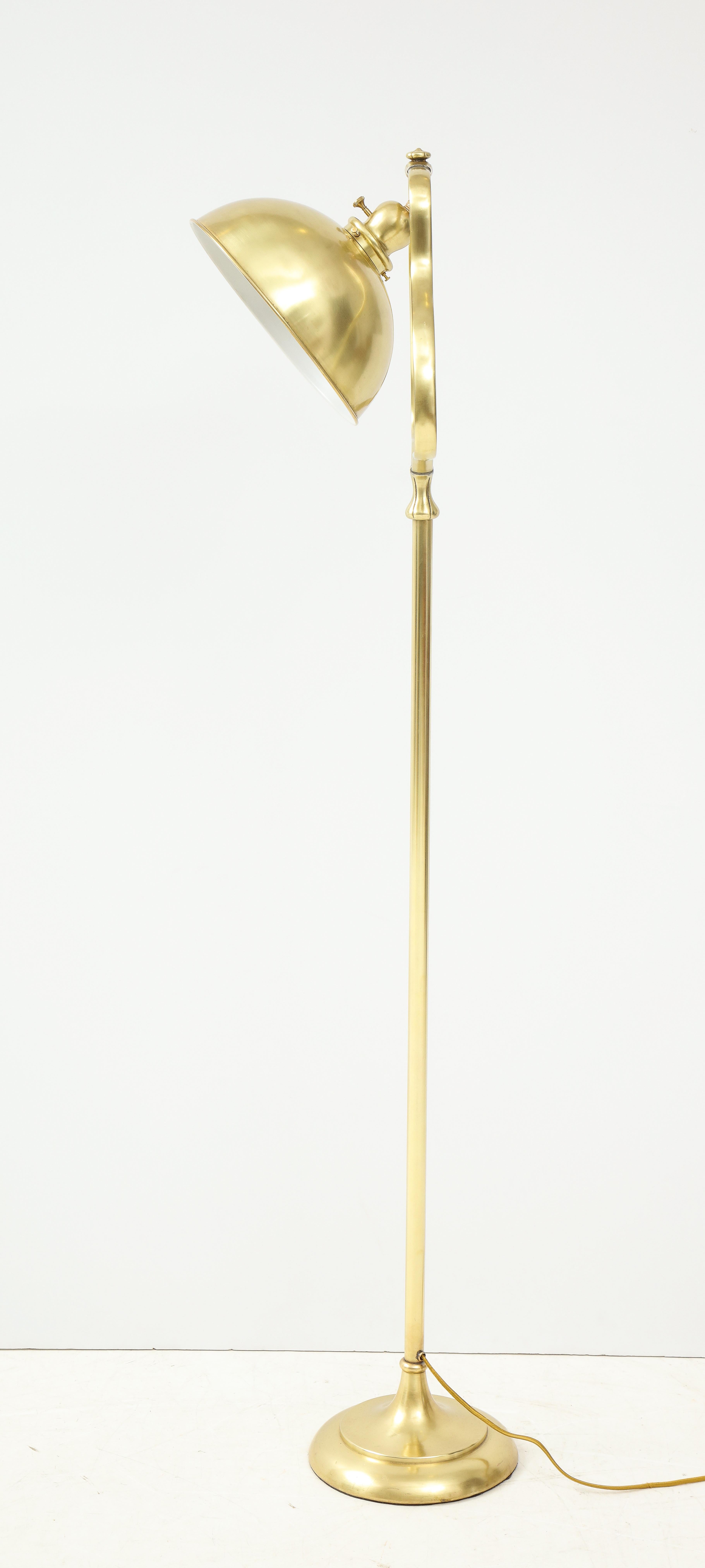1940s French Brass Floor Lamp 9