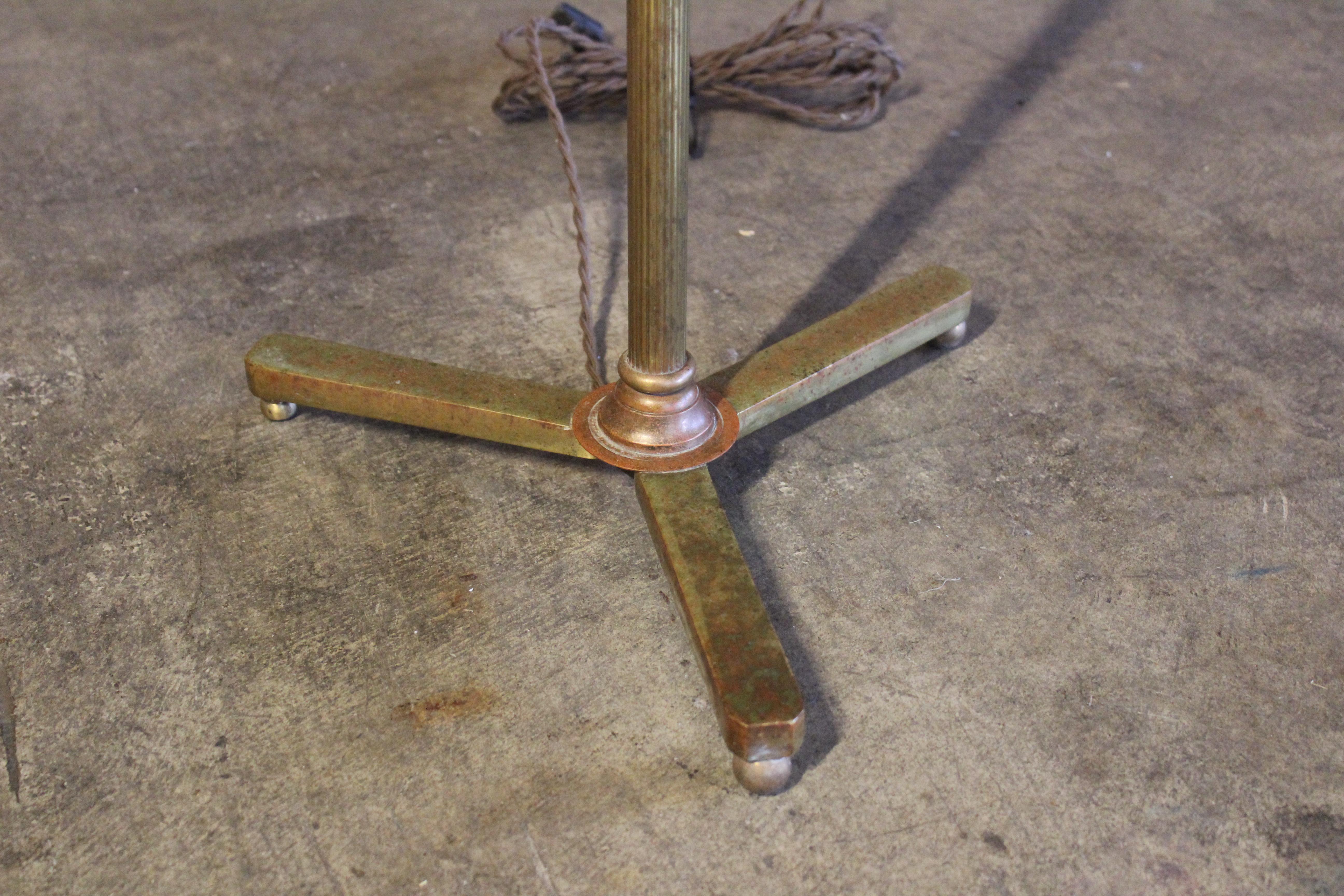 1940s, French Brass Floor Lamp 3