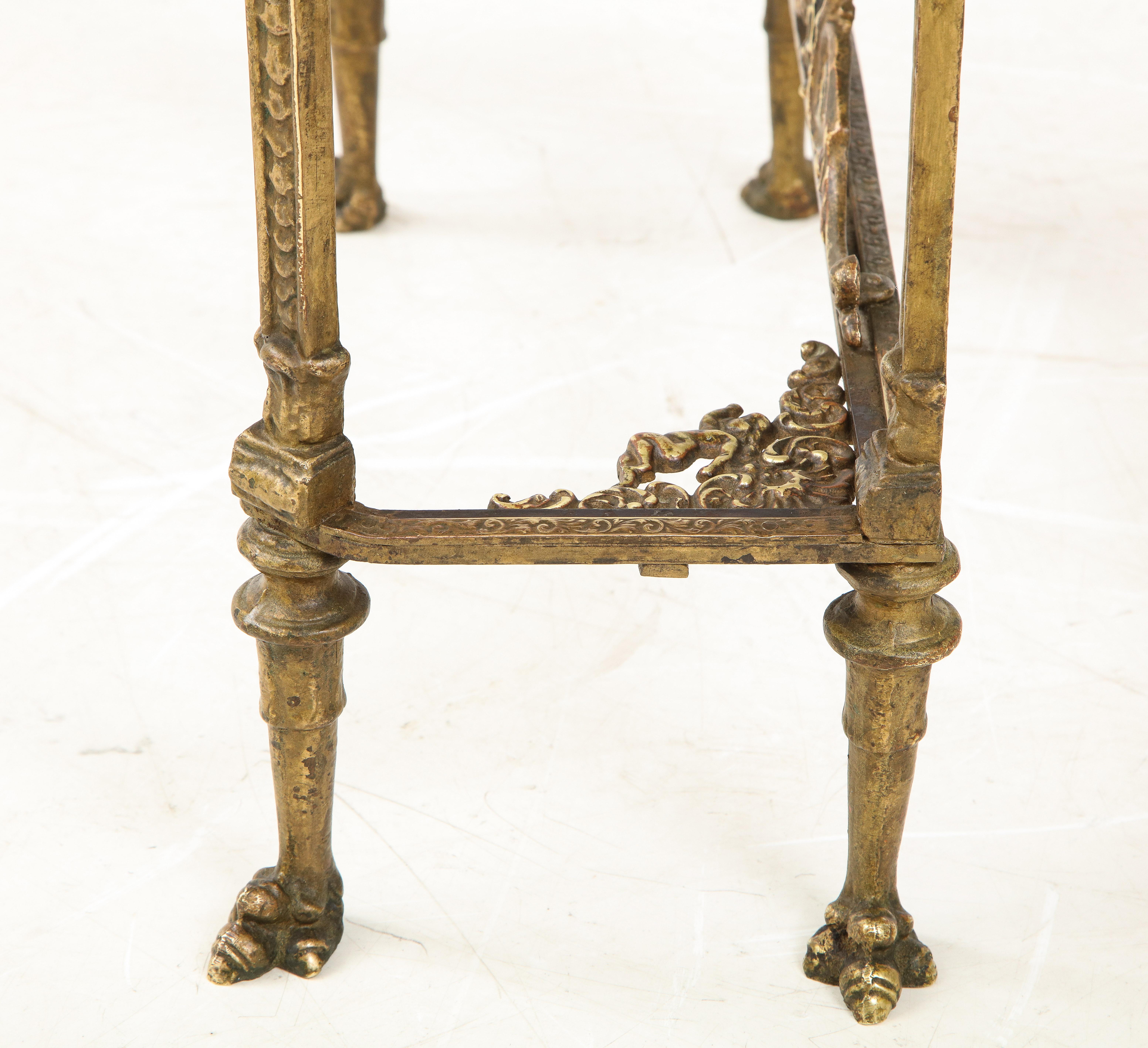 1940's French Bronze and Marble Petite Console 5