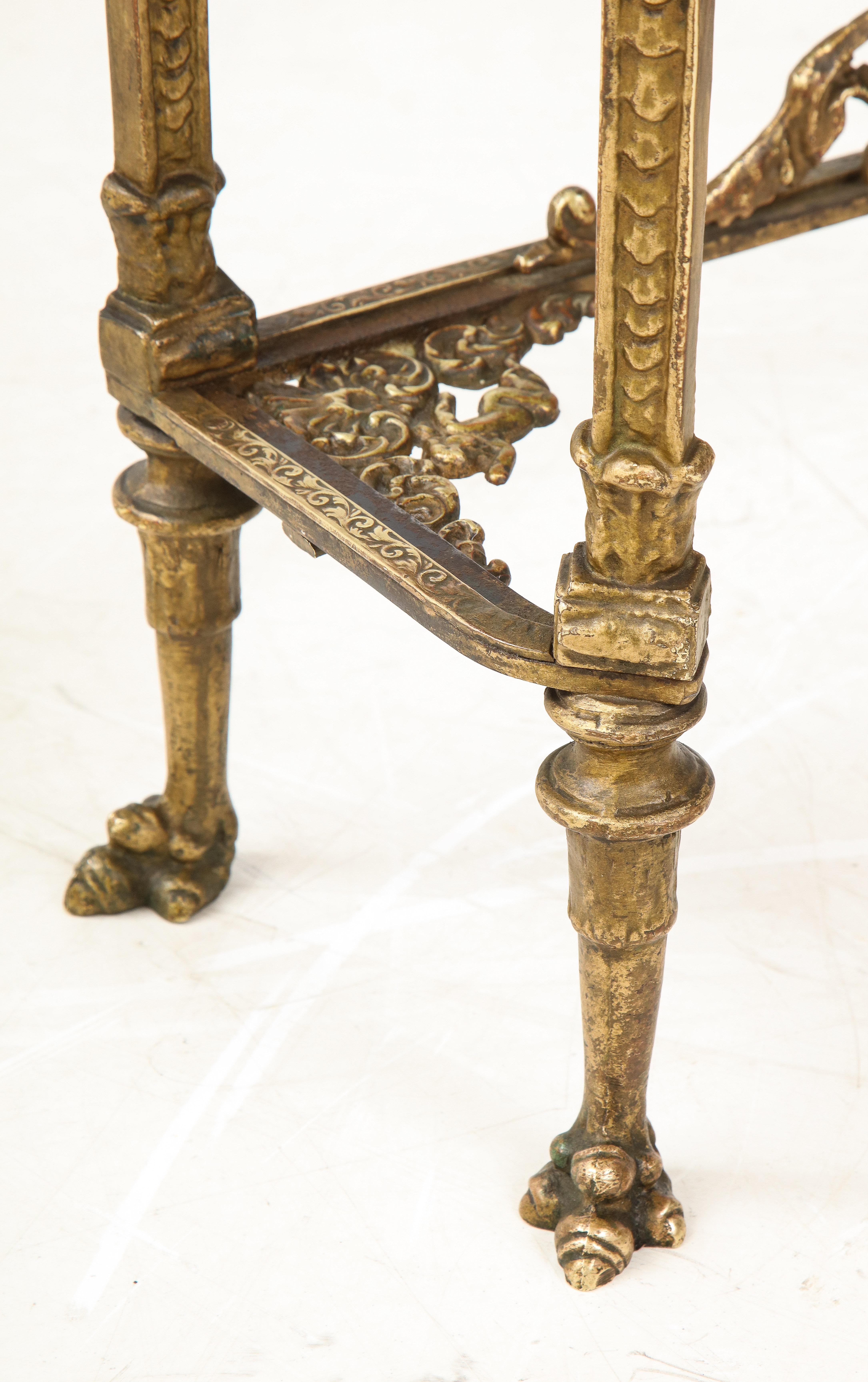 1940's French Bronze and Marble Petite Console 9