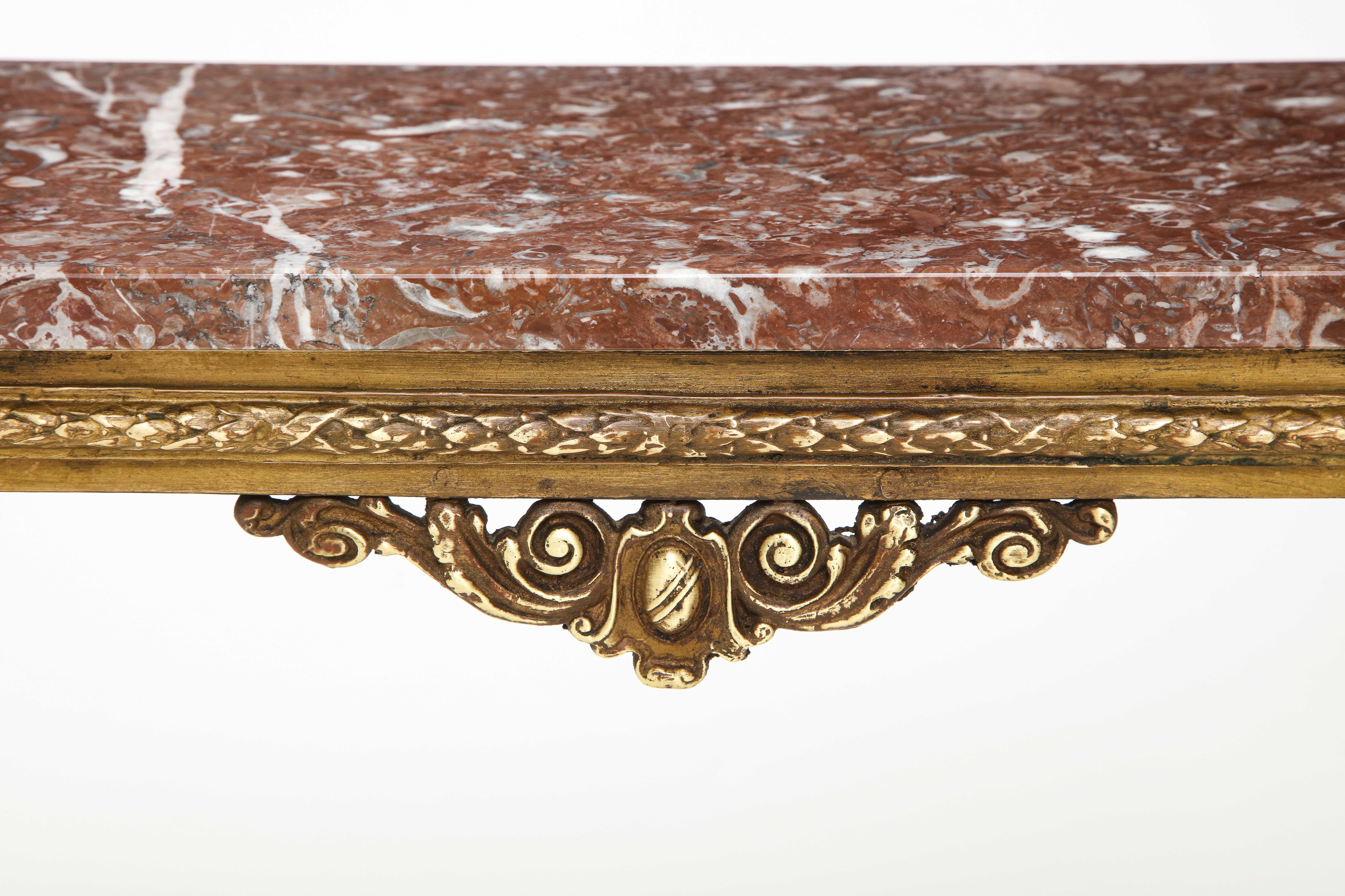 1940's French Bronze and Marble Petite Console 11
