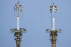1940's French Bronze Floor Lamps