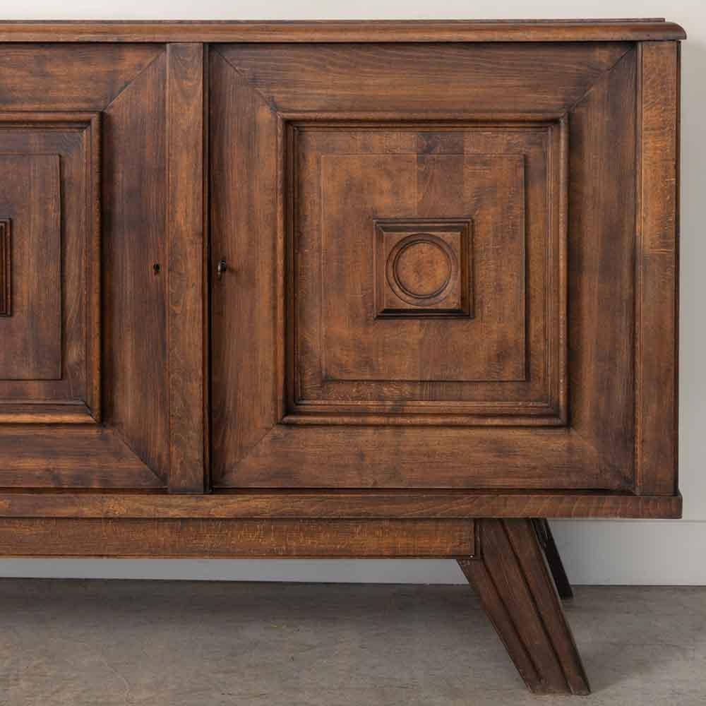 1940s French Brutalist Oak Sideboard in vendita 5