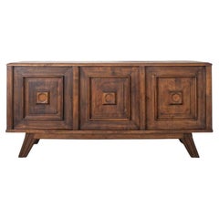 1940s French Brutalist Oak Sideboard