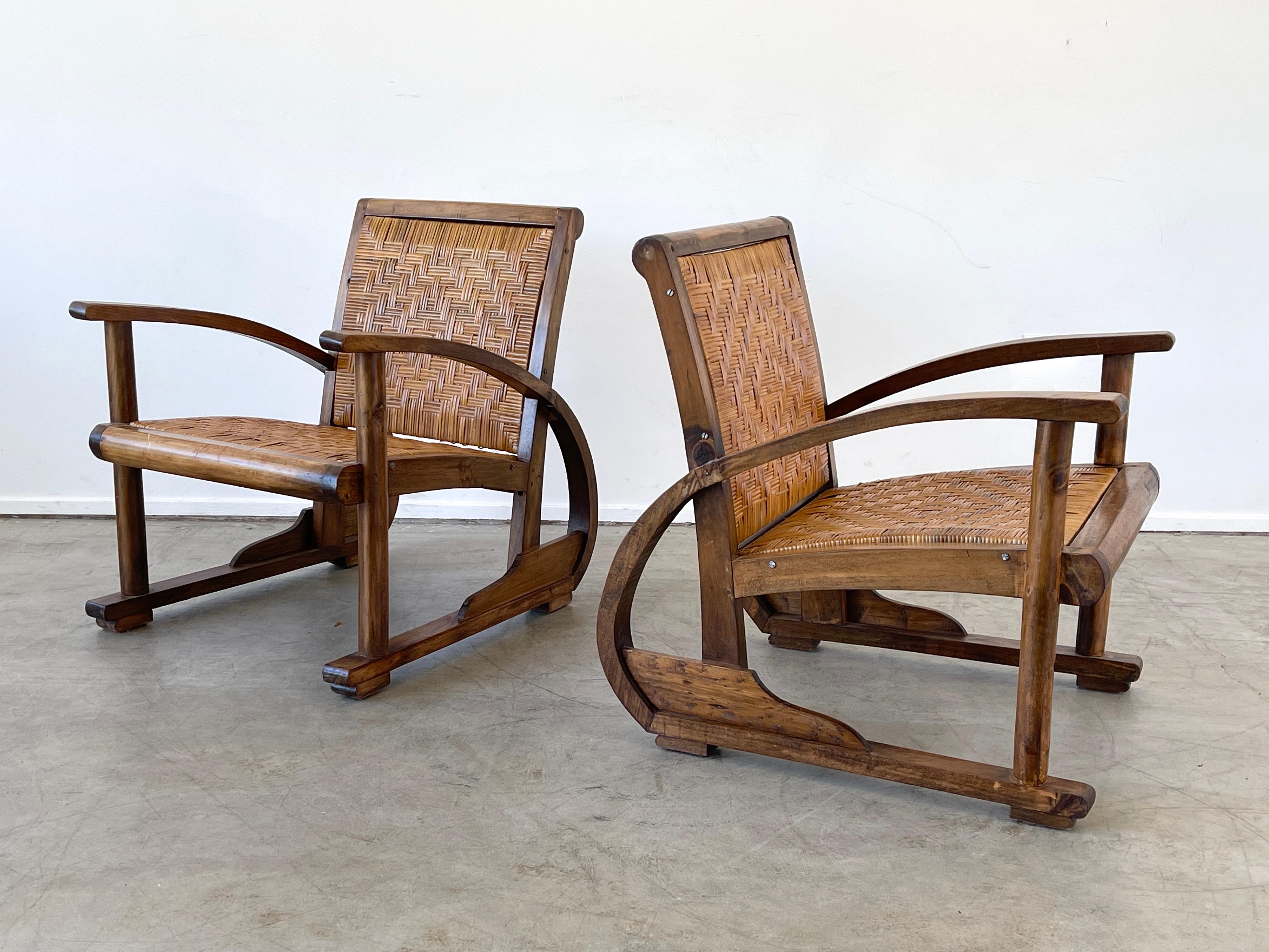 Chaises cannées françaises des années 1940 en vente 5