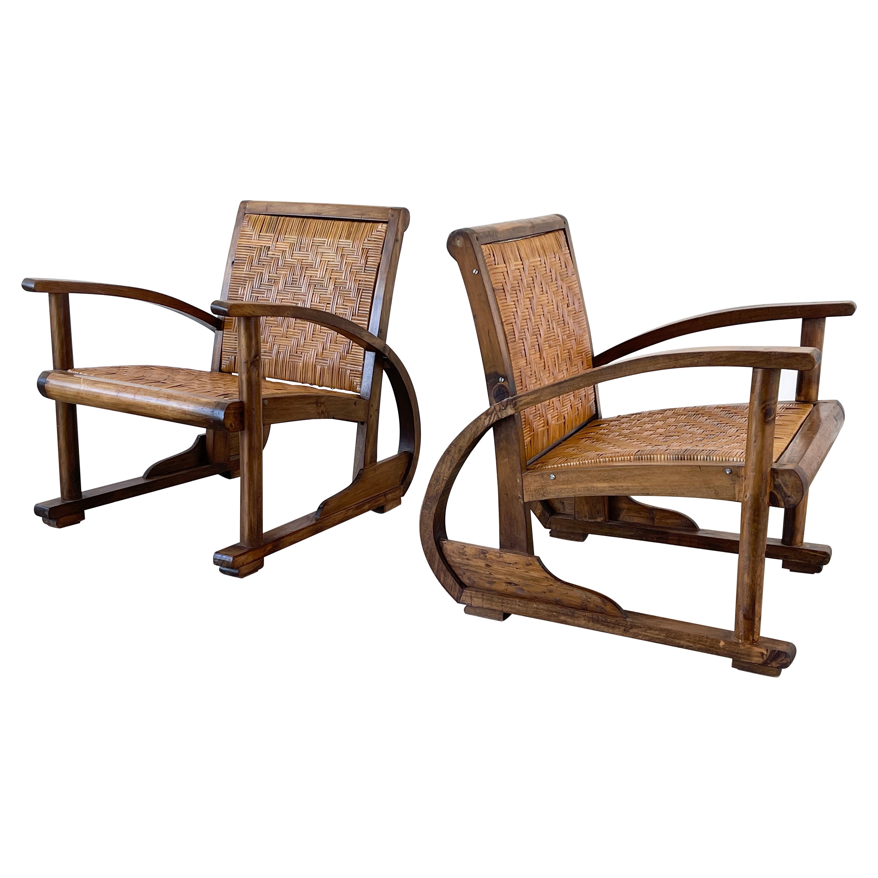 Chaises cannées françaises des années 1940 en vente