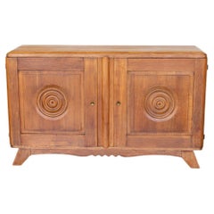 1940
s French Carved Oak Cabinet