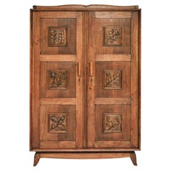 tall carved wood cabinet Vintage 1940s French Carved Wood Cabinet