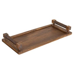 Retro 1940's French Carved Wood Tray