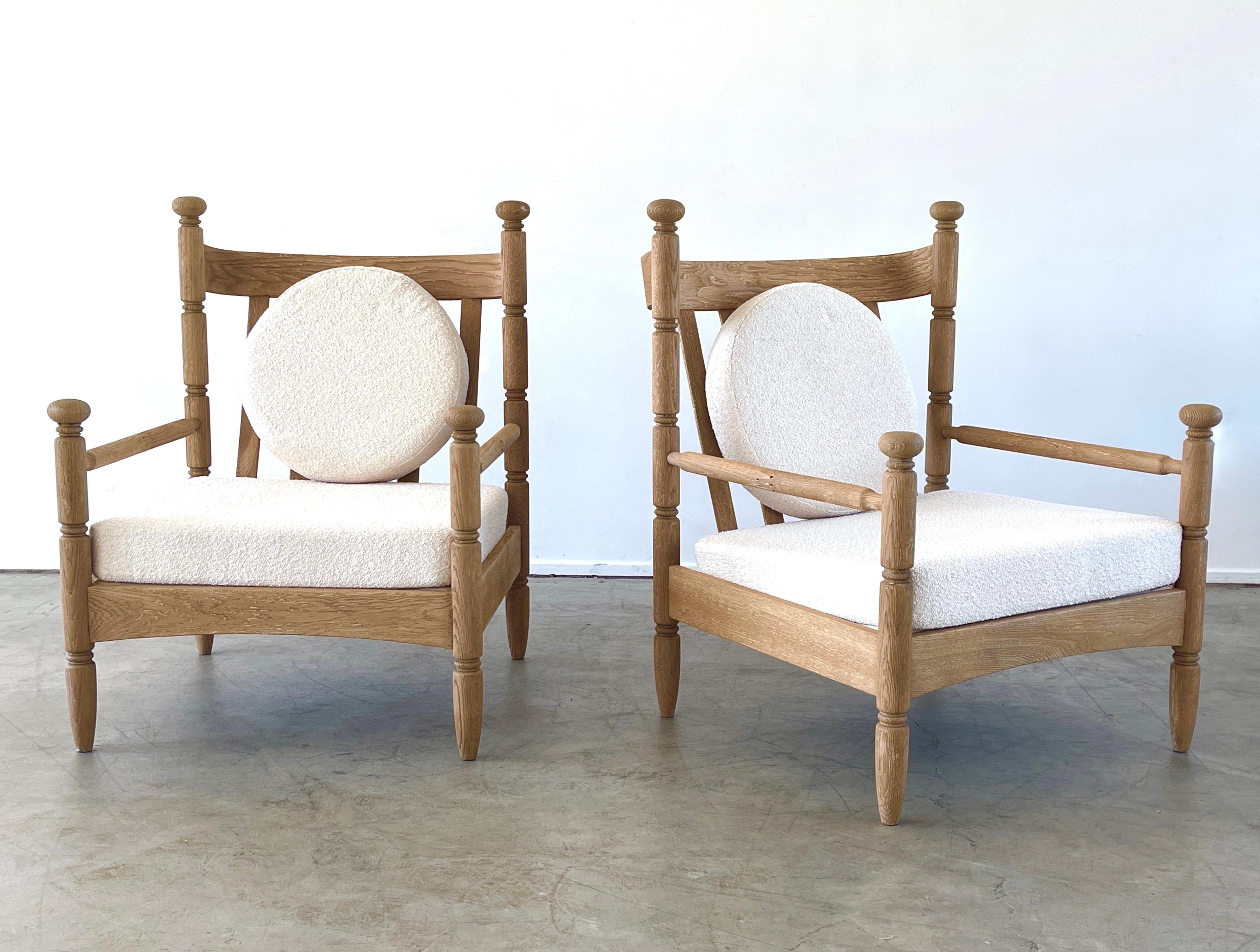 1940's French Cerused Oak Chairs 11