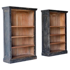 1940's French Cerused Wood Bookshelves