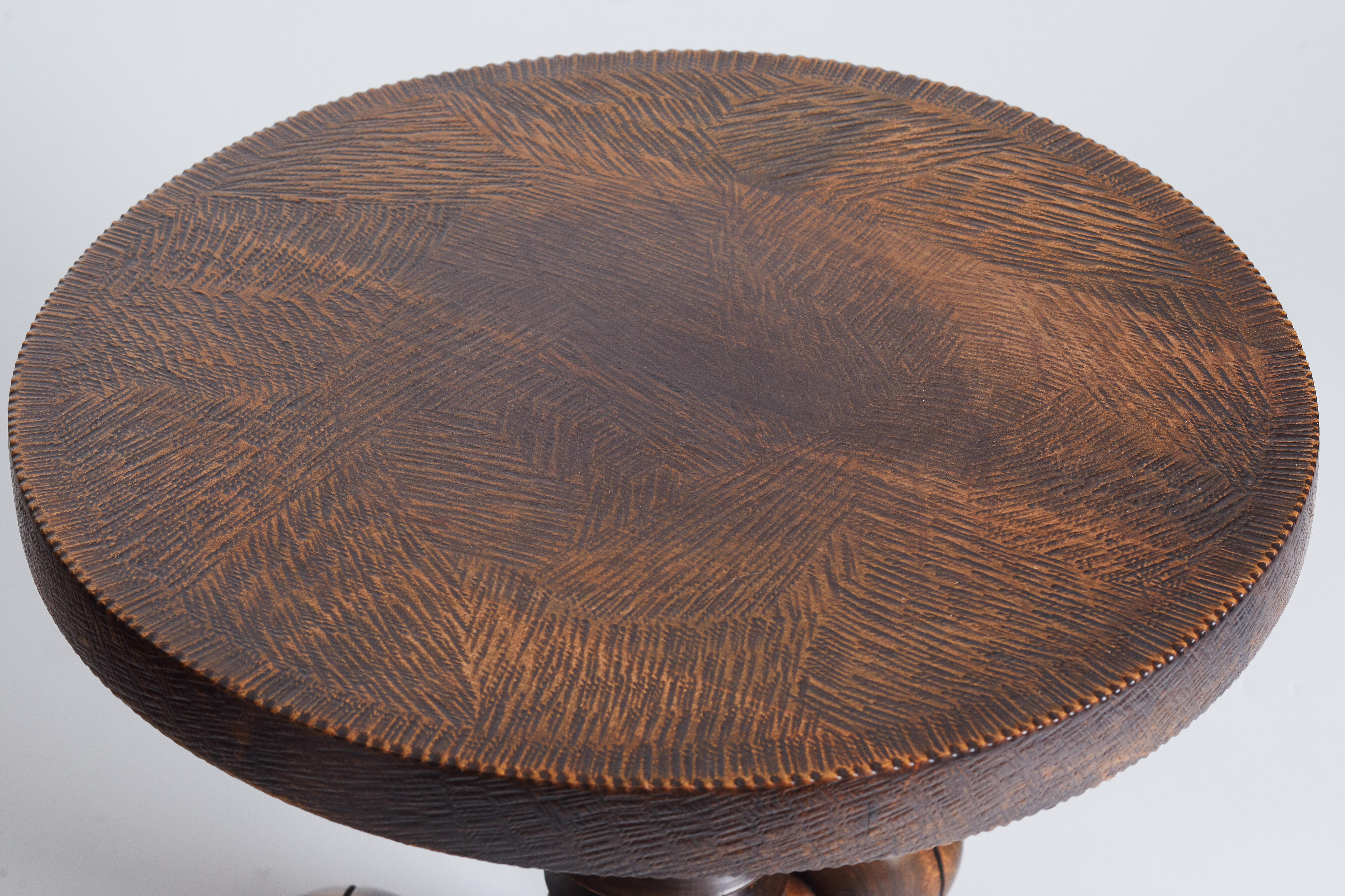 Oak 1940s French Charles Dudouyt Guerdidon Table