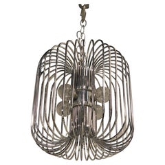 Used 1940s French Chromed Light Fixture