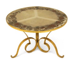 French Gilded Gilt Iron Coffee Table