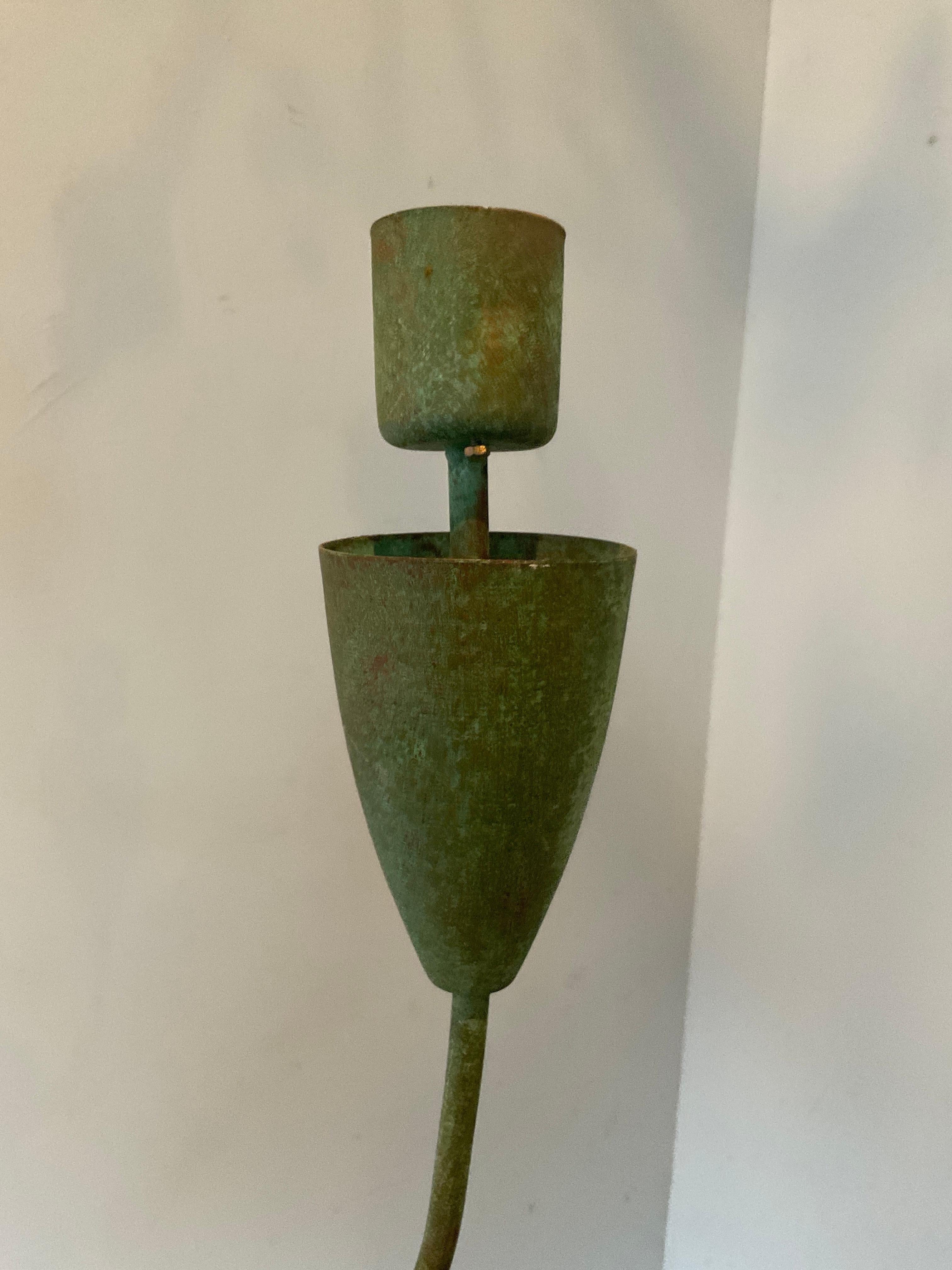 1940s French Copper Fish Floor Lamp For Sale 9