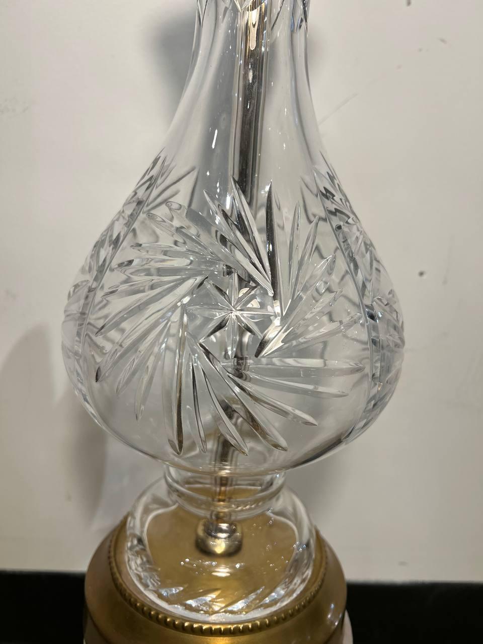 Provincial français Lampes de table cristal français des années 1940 en vente