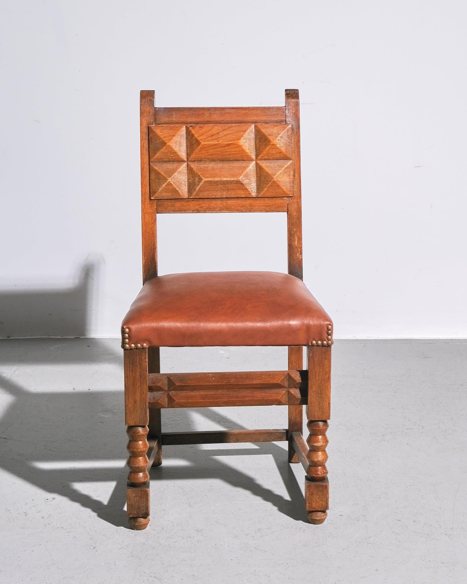 Mid-Century Modern 1940s French Dining Chair For Sale