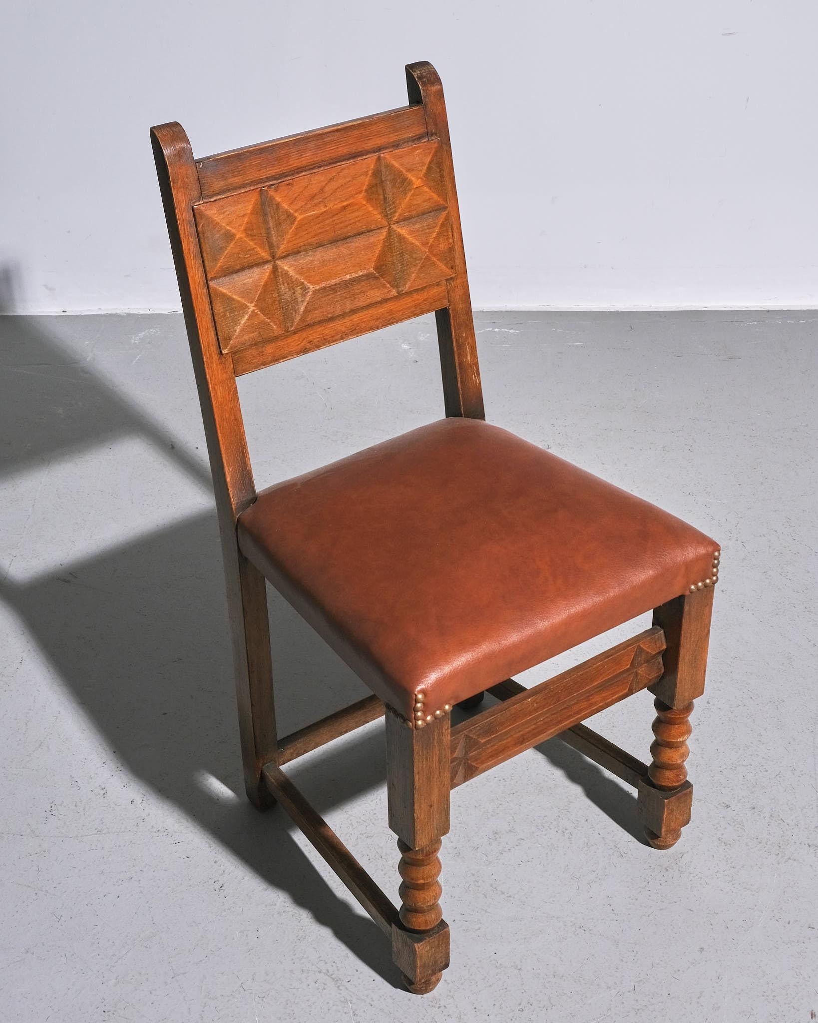 1940s French Dining Chair In Good Condition For Sale In London, GB