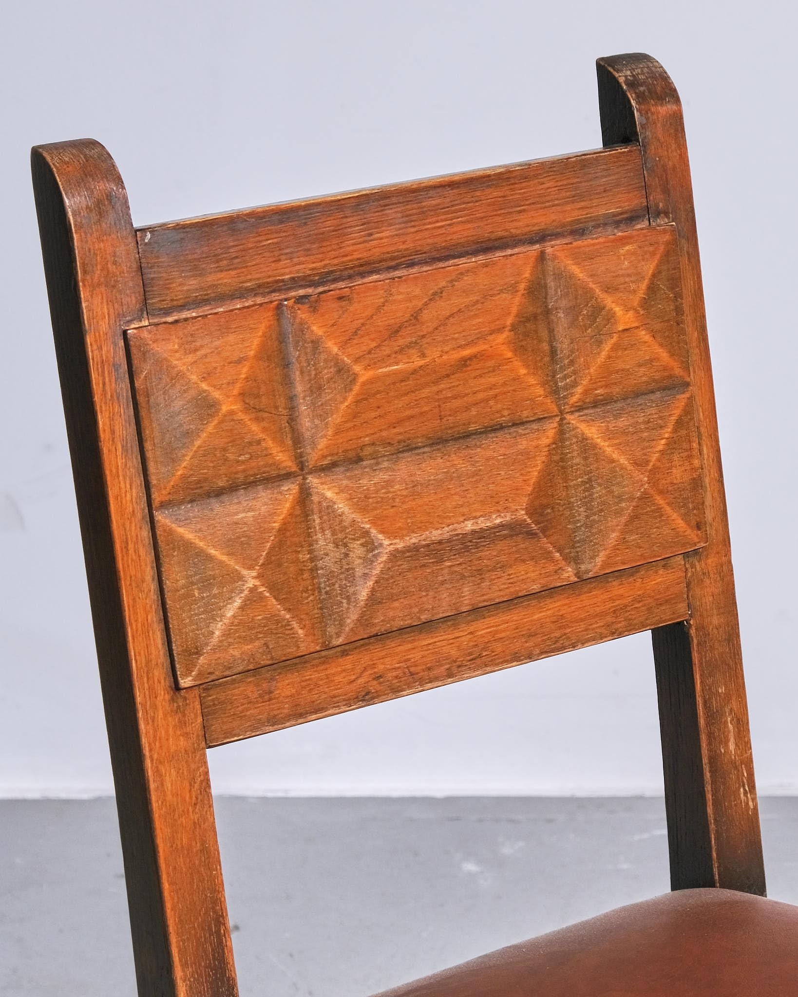 Mid-20th Century 1940s French Dining Chair For Sale