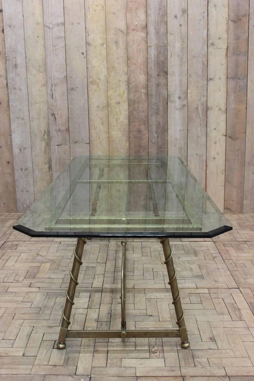 1940s French Dining Table in Brass In Excellent Condition For Sale In Gloucestershire, GB
