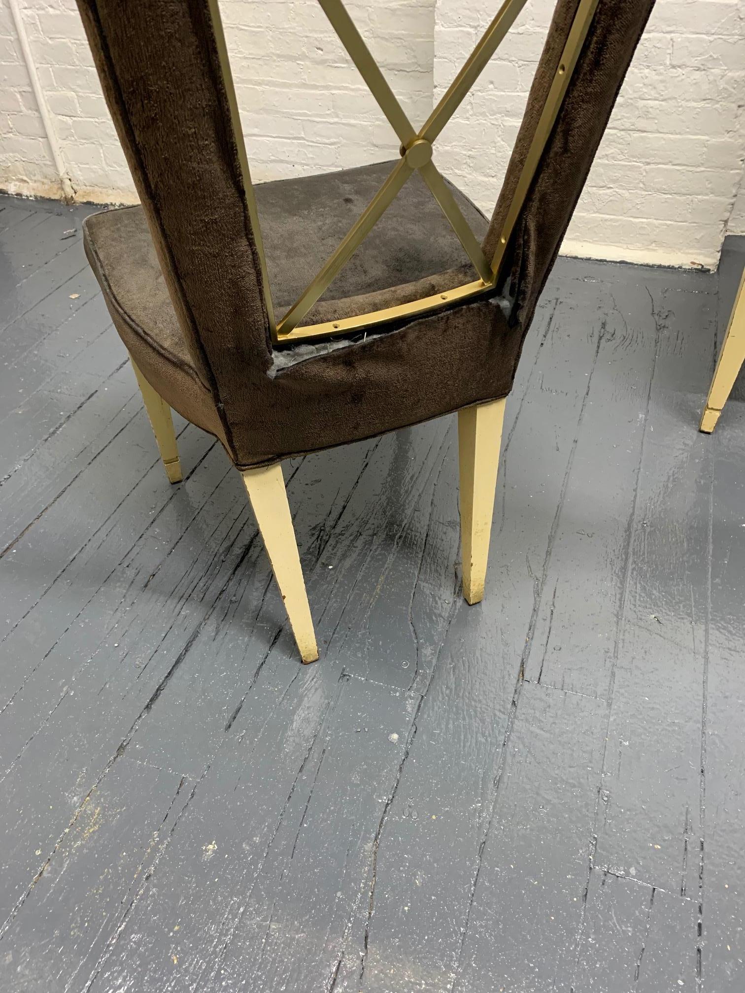 Fabric 1940s French Directoire Dining Chairs