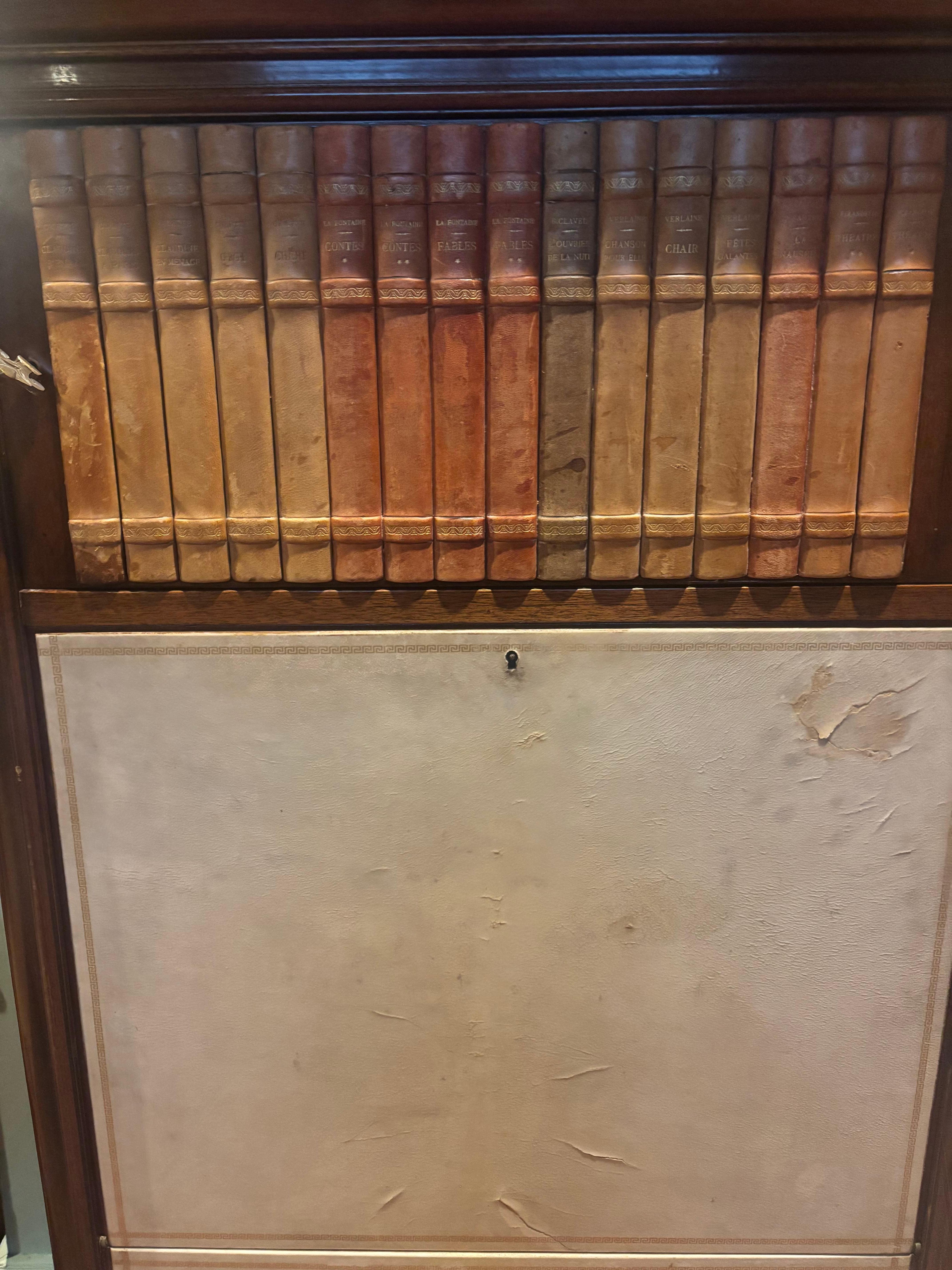 Libreria francese a ribalta degli anni '40 In condizioni buone in vendita a Dallas, TX