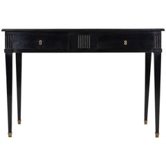 1940s French Ebonized Bureau Plat