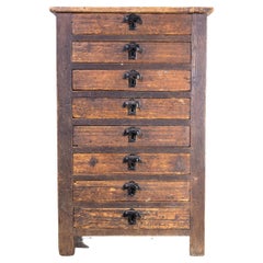 1940's French Estate Bank of Drawers, Eight Drawers