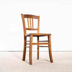 1940's French Farmhouse Dark Oak Dining Chairs